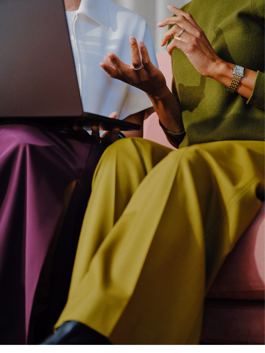 A person reviewing data activity on a laptop.